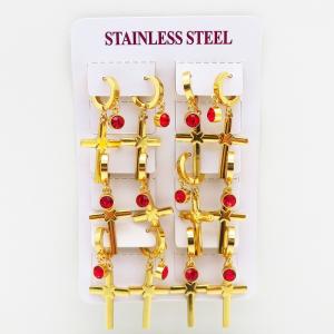 Stainless Steel Stone&Crystal Earring - KE116631-HF