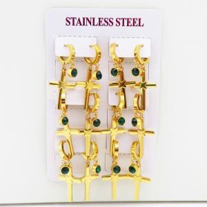 Stainless Steel Stone&Crystal Earring - KE116632-HF