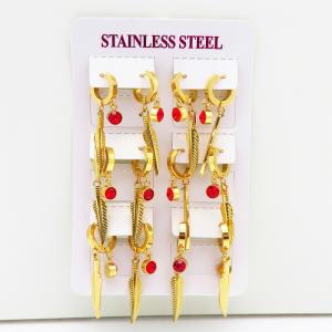 Stainless Steel Stone&Crystal Earring - KE116633-HF