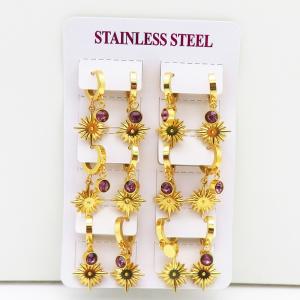 Stainless Steel Stone&Crystal Earring - KE116636-HF