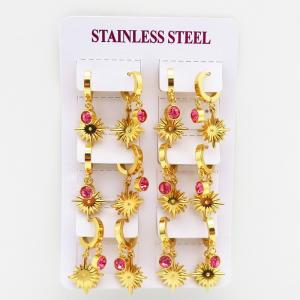 Stainless Steel Stone&Crystal Earring - KE116637-HF