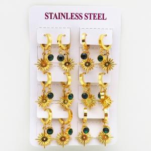 Stainless Steel Stone&Crystal Earring - KE116638-HF