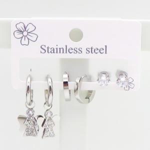 Stainless Steel Stone&Crystal Earring - KE116774-JC