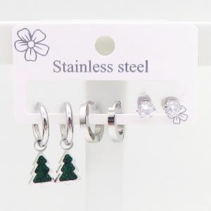 Stainless Steel Stone&Crystal Earring - KE116776-JC