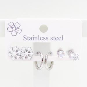 Stainless Steel Stone&Crystal Earring - KE116778-JC