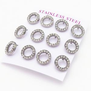 Stainless Steel Stone&Crystal Earring - KE116788-HR