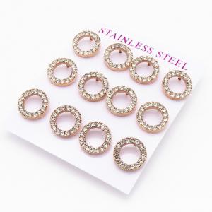 Stainless Steel Stone&Crystal Earring - KE116790-HR