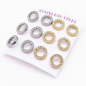 Stainless Steel Stone&Crystal Earring - KE116791-HR