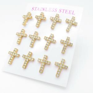 Stainless Steel Stone&Crystal Earring - KE116828-HR