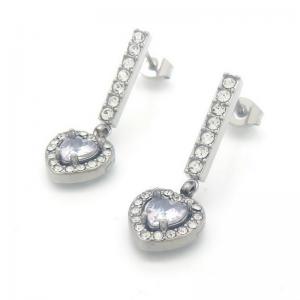 Stainless Steel Stone&Crystal Earring - KE116841-HR