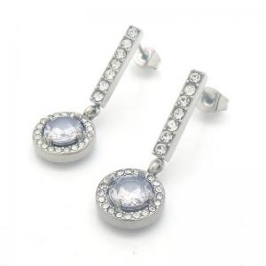 Stainless Steel Stone&Crystal Earring - KE116842-HR