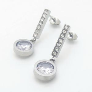 Stainless Steel Stone&Crystal Earring - KE116844-HR