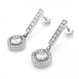 Stainless Steel Stone&Crystal Earring - KE116845-HR