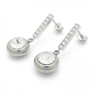 Stainless Steel Stone&Crystal Earring - KE116846-HR