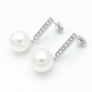 Stainless Steel Stone&Crystal Earring - KE116849-HR