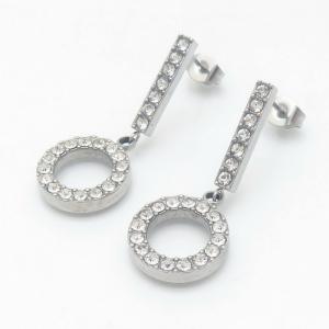 Stainless Steel Stone&Crystal Earring - KE116852-HR