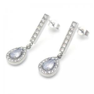 Stainless Steel Stone&Crystal Earring - KE116853-HR