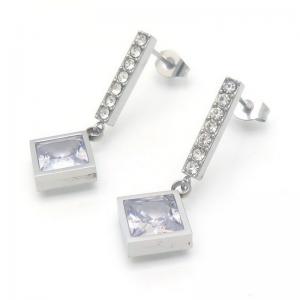 Stainless Steel Stone&Crystal Earring - KE116856-HR