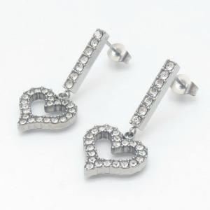 Stainless Steel Stone&Crystal Earring - KE116858-HR