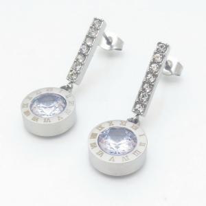 Stainless Steel Stone&Crystal Earring - KE116860-HR