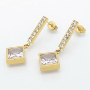 Stainless Steel Stone&Crystal Earring - KE116865-HR