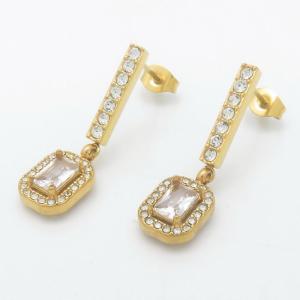 Stainless Steel Stone&Crystal Earring - KE116866-HR