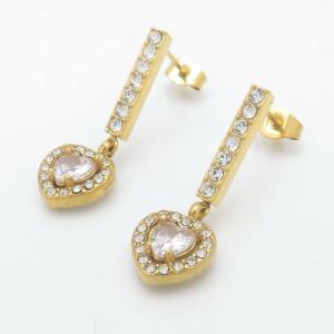 Stainless Steel Stone&Crystal Earring - KE116868-HR