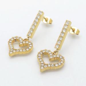 Stainless Steel Stone&Crystal Earring - KE116869-HR