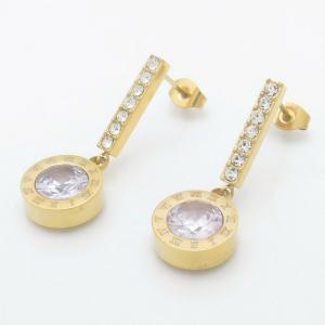 Stainless Steel Stone&Crystal Earring - KE116870-HR