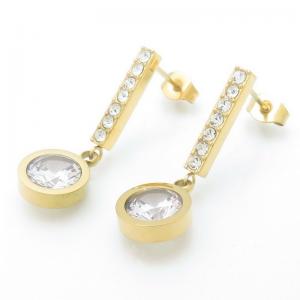 Stainless Steel Stone&Crystal Earring - KE116871-HR