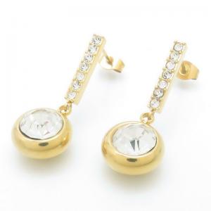 Stainless Steel Stone&Crystal Earring - KE116872-HR