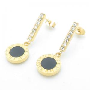 Stainless Steel Stone&Crystal Earring - KE116873-HR