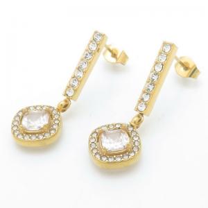 Stainless Steel Stone&Crystal Earring - KE116876-HR