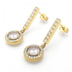 Stainless Steel Stone&Crystal Earring - KE116878-HR