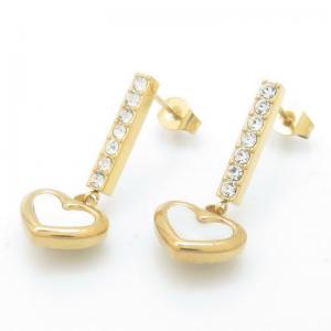 Stainless Steel Stone&Crystal Earring - KE116879-HR