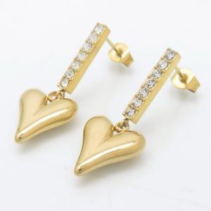 Stainless Steel Stone&Crystal Earring - KE116880-HR