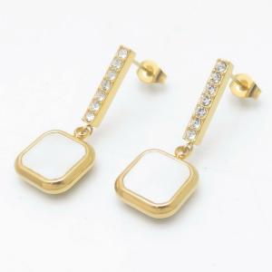 Stainless Steel Stone&Crystal Earring - KE116881-HR