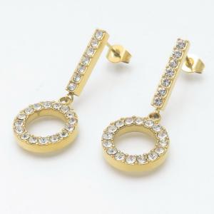 Stainless Steel Stone&Crystal Earring - KE116882-HR