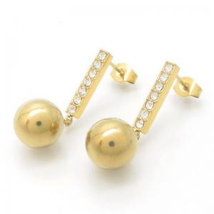 Stainless Steel Stone&Crystal Earring - KE116883-HR