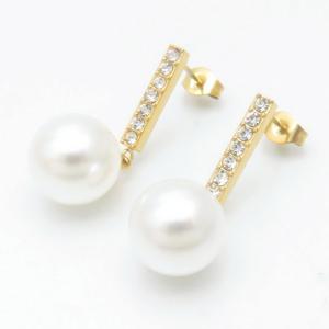 Stainless Steel Stone&Crystal Earring - KE116884-HR