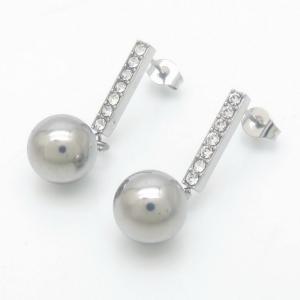 Stainless Steel Stone&Crystal Earring - KE116886-HR