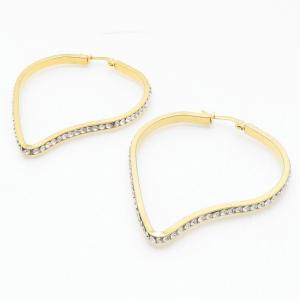 Stainless Steel Stone&Crystal Earring - KE116889-TLA