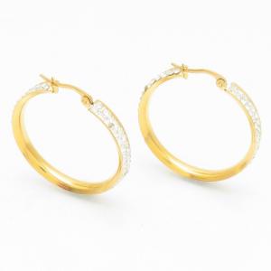 Stainless Steel Stone&Crystal Earring - KE116891-TLA