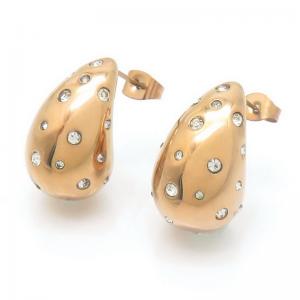 Stainless Steel Stone&Crystal Earring - KE117054-HR