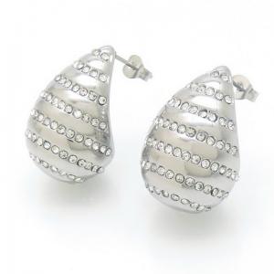 Stainless Steel Stone&Crystal Earring - KE117061-HR