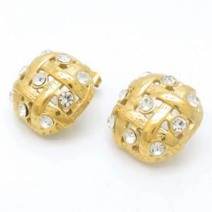 Stainless Steel Stone&Crystal Earring - KE117065-HR