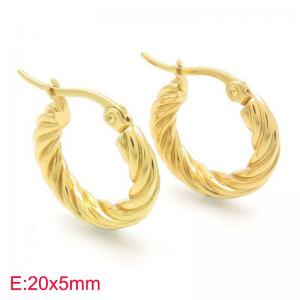 SS Gold-Plating Earring - KE117144-LO