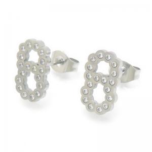 Stainless Steel Stone&Crystal Earring - KE117214-HM