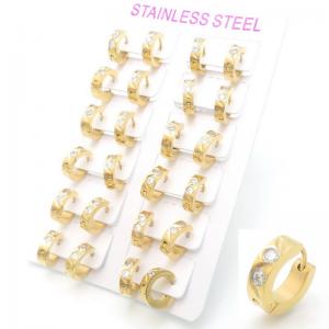 Stainless Steel Stone&Crystal Earring - KE117233-XY