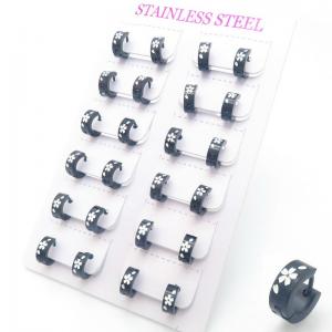 Stainless Steel Black-plating Earring - KE117239-XY